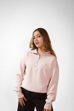 The Rocher Quarter Zip Pink Wmns