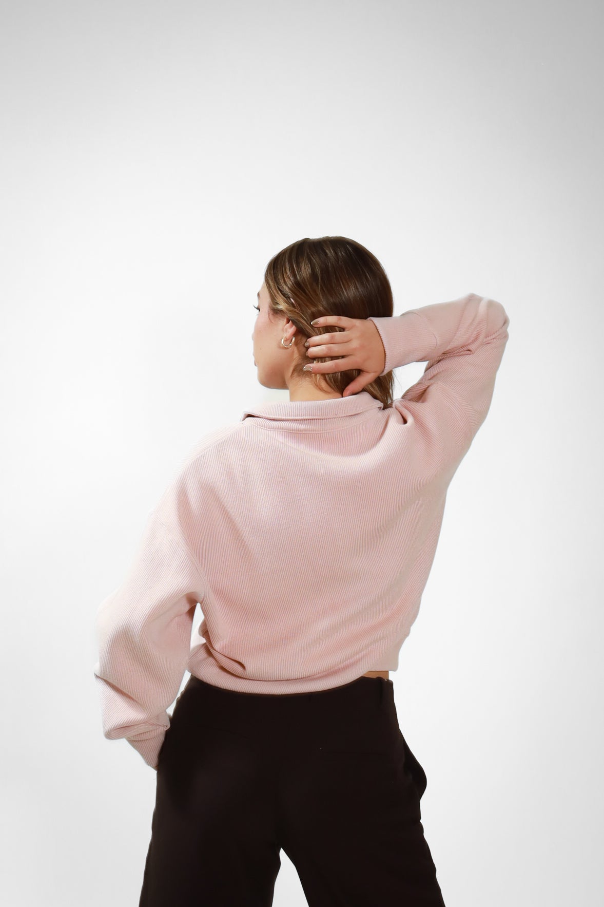 The Rocher Quarter Zip Pink Wmns
