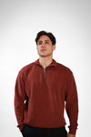 The Rocher Quarter Zip Burgundy Mens
