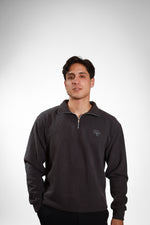The Rocher Quarter Zip Dark Grey Mens