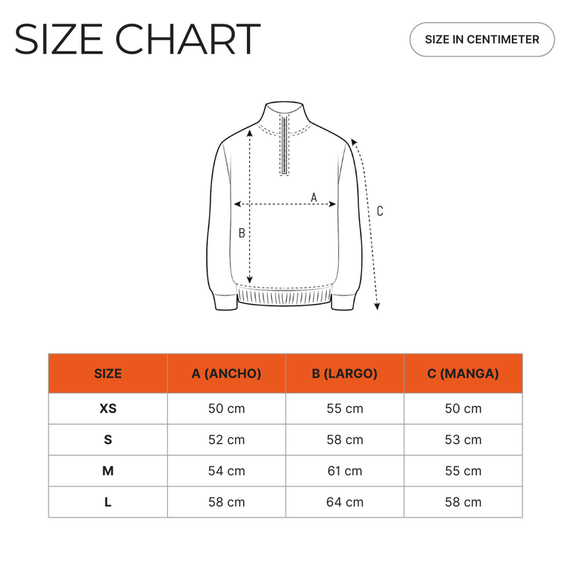 Imagen de SIZE CHART