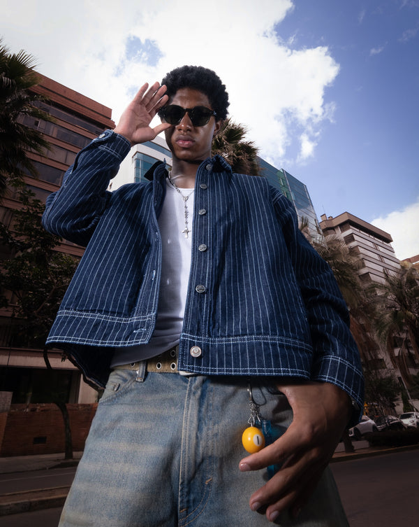 The Future Denim Lines Jacket